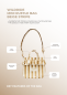 Preview: Mini Ruffle Shoulder Bag Beige Stripe